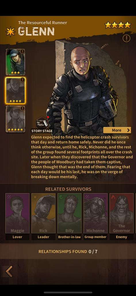 The Walking Dead Match 3 Tales - Characters List (1)