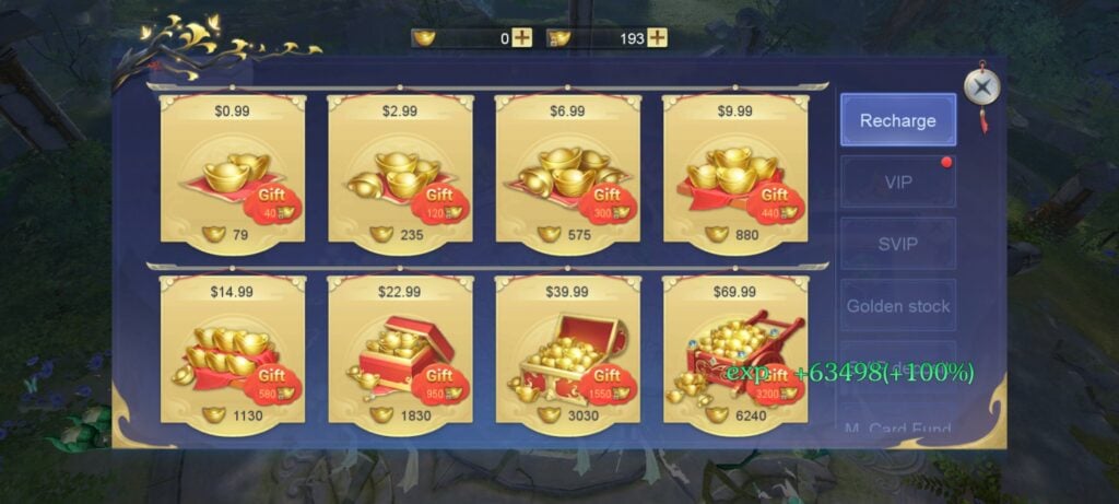 In-game purchases