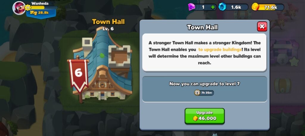 Upgrading buildings