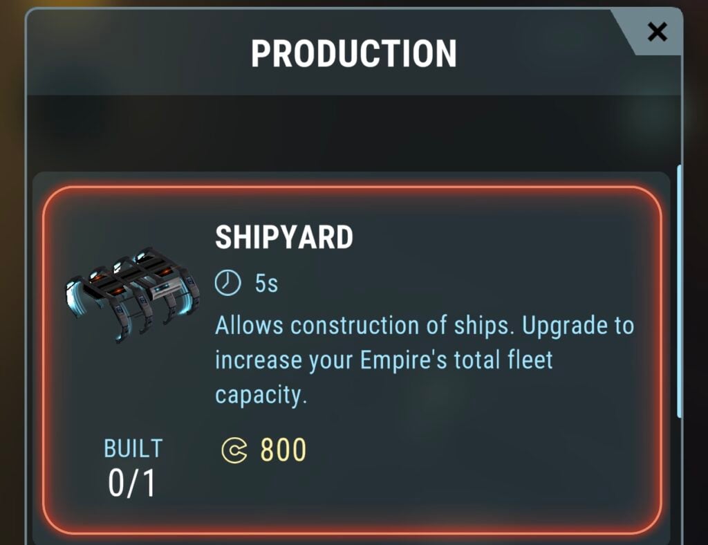 Hades Star - Shipyard information and upgrades