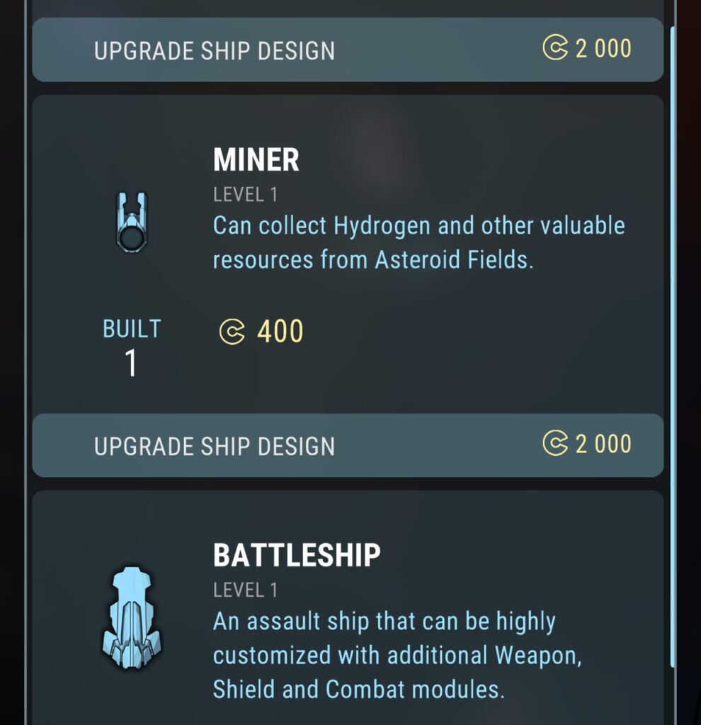 Hades Star - All available ships and cost