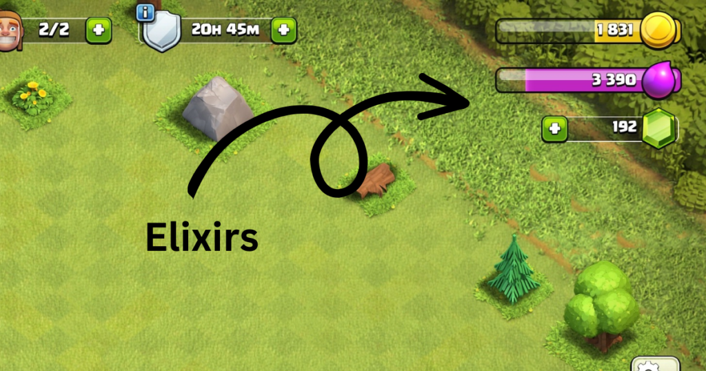 clash of clans Elixirs