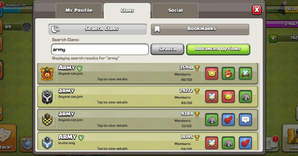 join a clan clash of clans