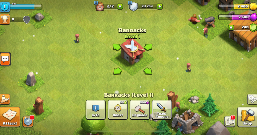 clash of clans User interface