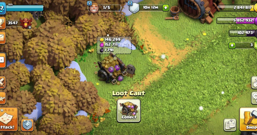 clash of clans loots