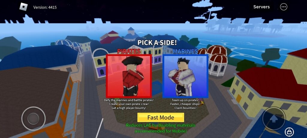 Blox Fruits - pirate or navy (faction choice)