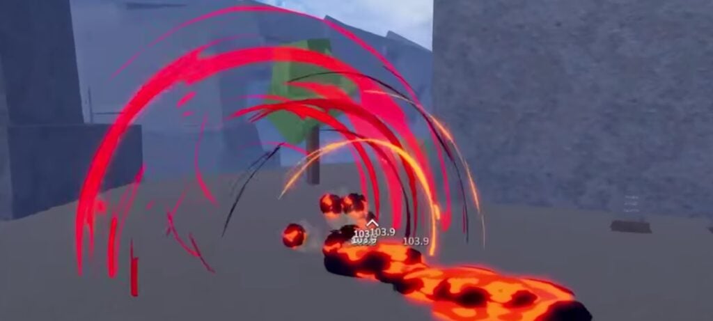 Blox Fruits - magma fruit in combat