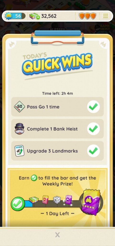 Monopoly Go - quick wins