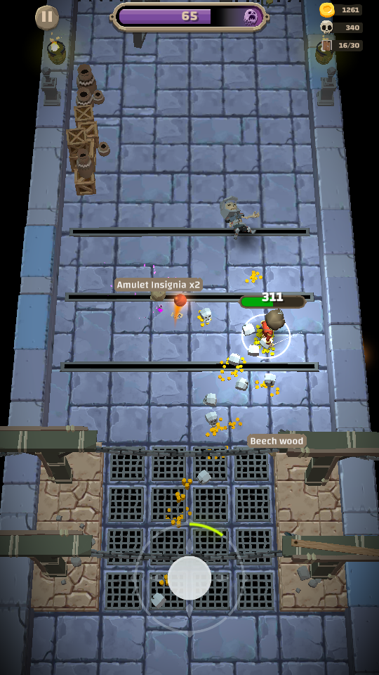 Saw Blades in the Stronghold in Dungero: Archero Roguelike RPG.