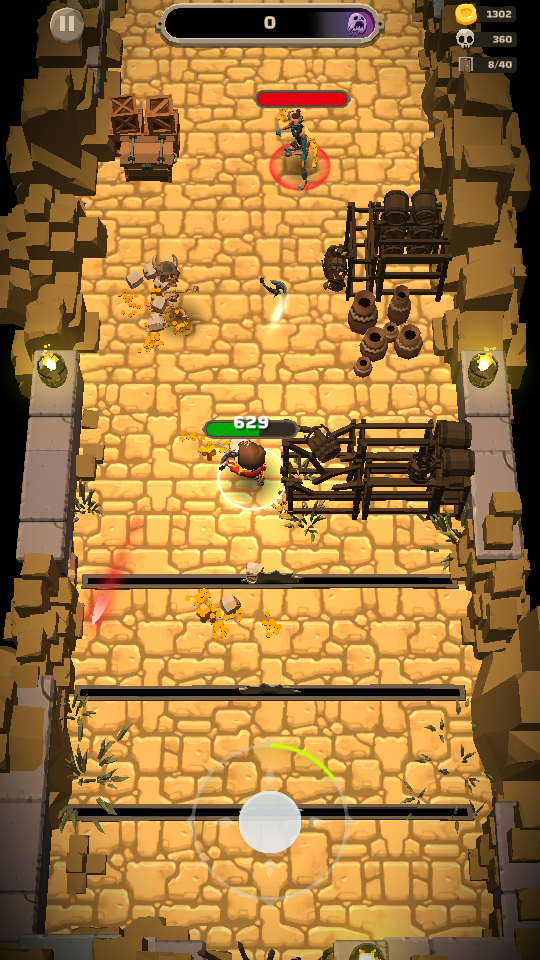 Traps in the Pyramid in Dungero: Archero Roguelike RPG.