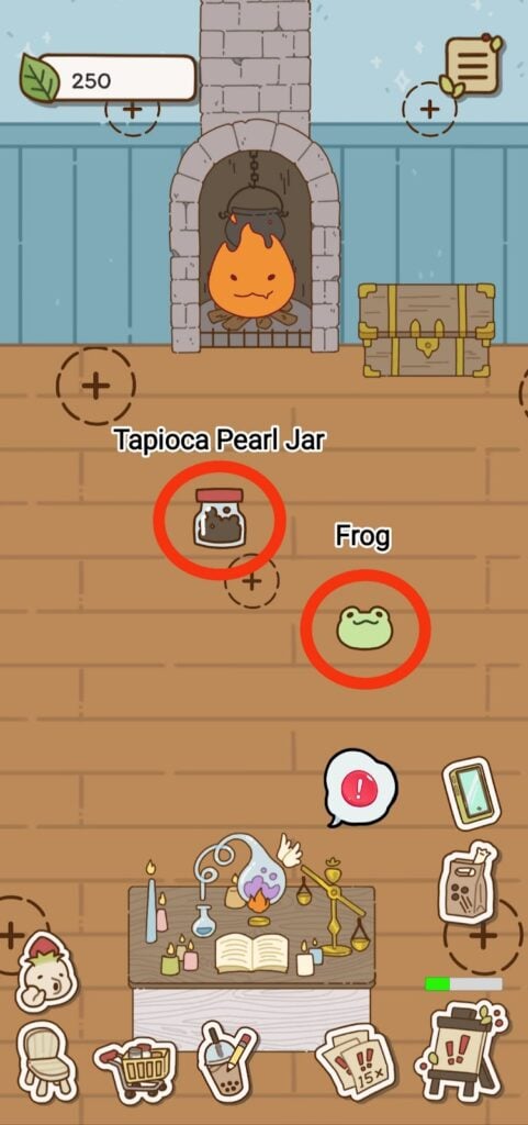 Boba Story - tapioca pearl jar (left) and frog (right)